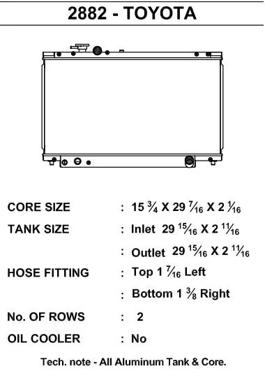 CSF Radiator for Toyota Supra 1993-1998