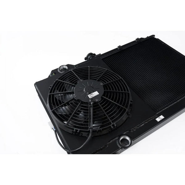 CSF Full Size Slim All Aluminum Radiator with 12-inch SPAL Fan and Shroud (black) for Mitsubishi Lancer Evolution 4/5/6/7/8/9 1996-2007