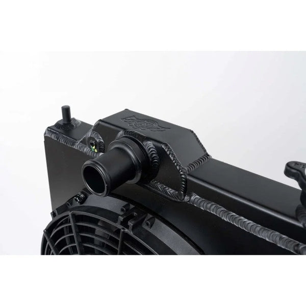CSF Full Size Slim All Aluminum Radiator with 12-inch SPAL Fan and Shroud (black) for Mitsubishi Lancer Evolution 4/5/6/7/8/9 1996-2007