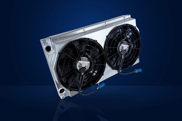 CSF Motorsport Dual-Pass Radiator with Shroud + 14" SPAL Brushless Fans and Harnesses
