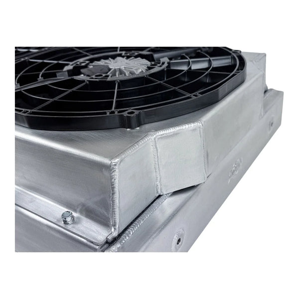 CSF Motorsport Dual-Pass Radiator with Shroud + 14" SPAL Brushless Fans and Harnesses