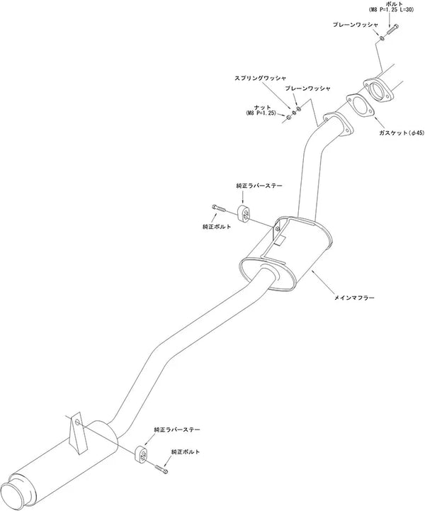 HKS Exhaust System Silent HI-Power for Suzuki Jimny (JA11V/JA11C)