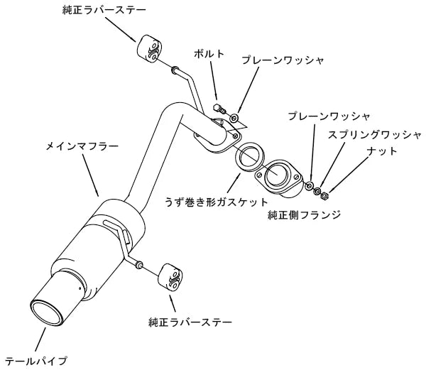 HKS Exhaust System HI-Power Spec-L II for Mazda Demio (DJ5FS)