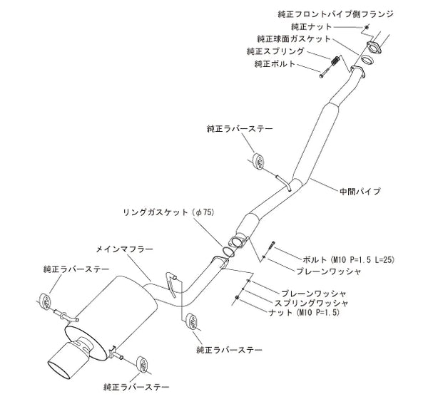HKS Exhaust system Super Turbo Muffler Subaru Impreza GDA/GDB