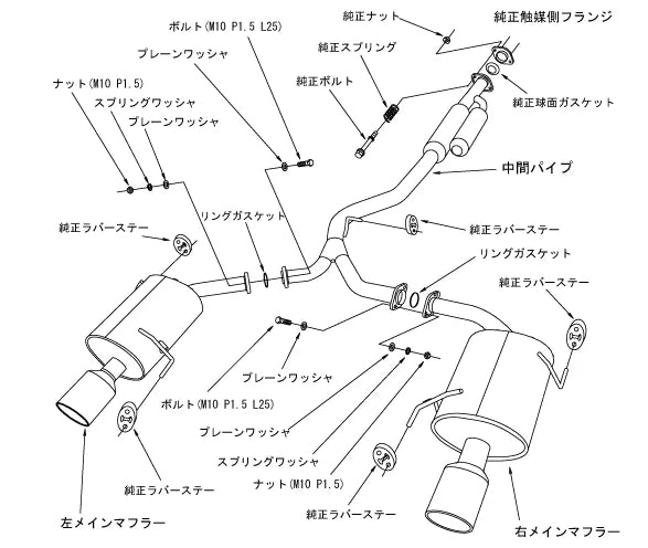 HKS Exhaust system Super Turbo Muffler Subaru Legacy Wagon (CBA-BP5)