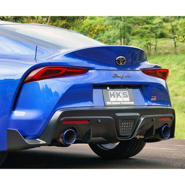 HKS Exhaust System Super Turbo Muffler (Compatible with Non-OPF Models) for Toyota GR Supra B58 Engine 6MT (DB06)