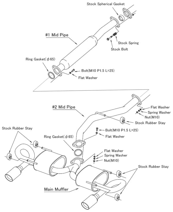 HKS Exhaust System Legamax Sports for Toyota GR86, Subaru BRZ
