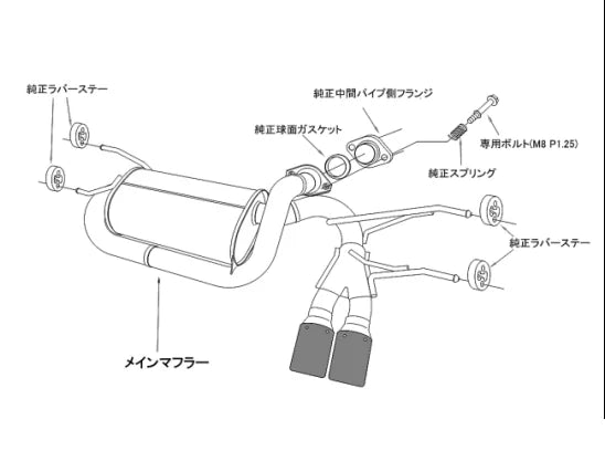 HKS Exhaust system (rear) Legamax Premium Mazda Roadster（DBA-ND5RC）