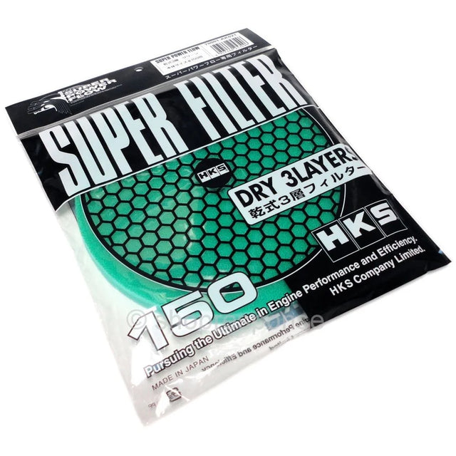 HKS Super Power Flow Filter 3-Layer Dry 150mm green