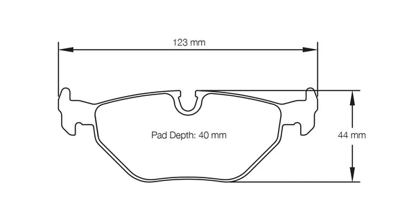 Pagid 1285 Rear Racing Brake Pads for BMW M3 (E36) / M5 (E34) Iron Brakes