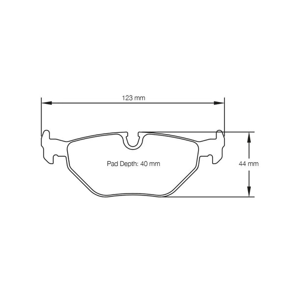 Pagid 1285 Rear Racing Brake Pads for BMW M3 (E36) / M5 (E34) Iron Brakes