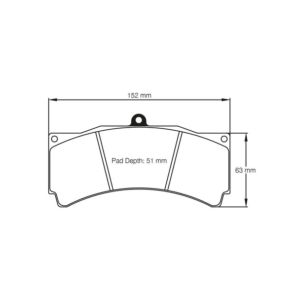 Pagid 1538 Front Racing Brake Pads for Caliper AP Racing CP9668 / BMW M3 (E92) GT4 Race Version