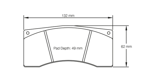 Pagid 1595 Front Racing Brake Pads for Caliper ALCON R5
