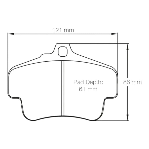 Pagid 2405 Rear Racing Brake Pads for PORSCHE 718 Cayman T 982C (PCCB Brakes)