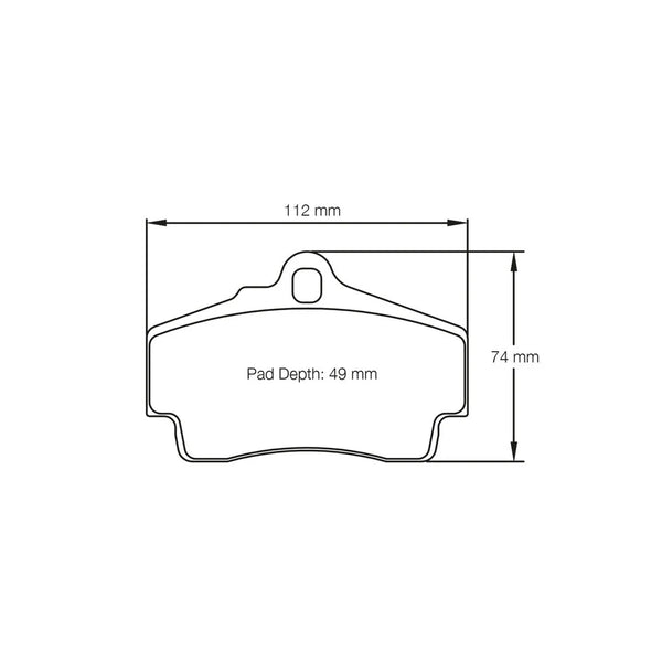 Pagid 2406 Rear Racing Brake Pads for PORSCHE 718 Cayman S 2.5 (982)/981C Cayman GTS 3.4