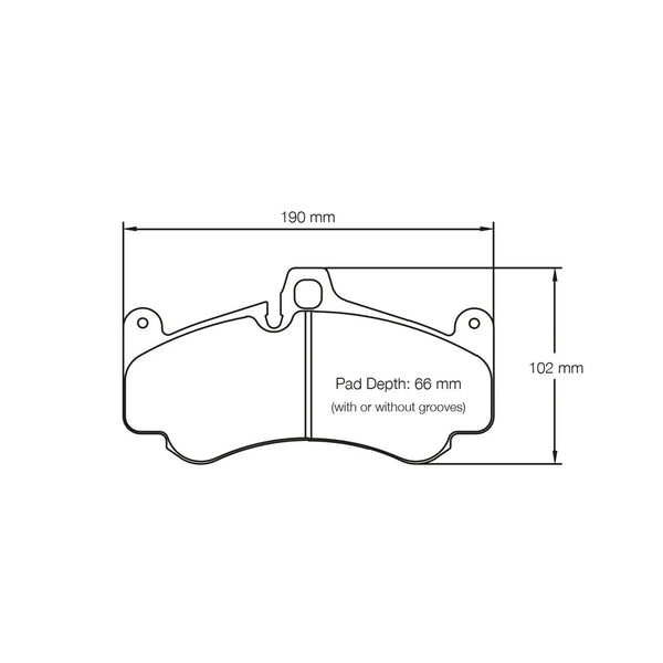 Pagid 2707 Front Racing Brake Pads for PORSCHE 997 GT3/Turbo/GT2/996 GT2/GT3