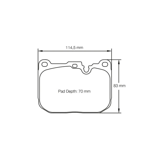 Pagid 4931 Front Racing Brake Pads for BMW M2 (F87) / M3 (F80) / M4 (F82) Iron Brakes