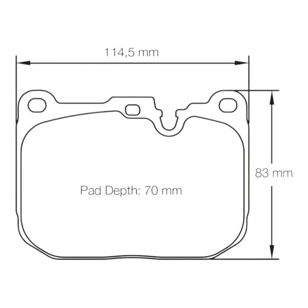 Pagid 4931 Front Racing Brake Pads for BMW M2 (F87) / M3 (F80) / M4 (F82) Iron Brakes