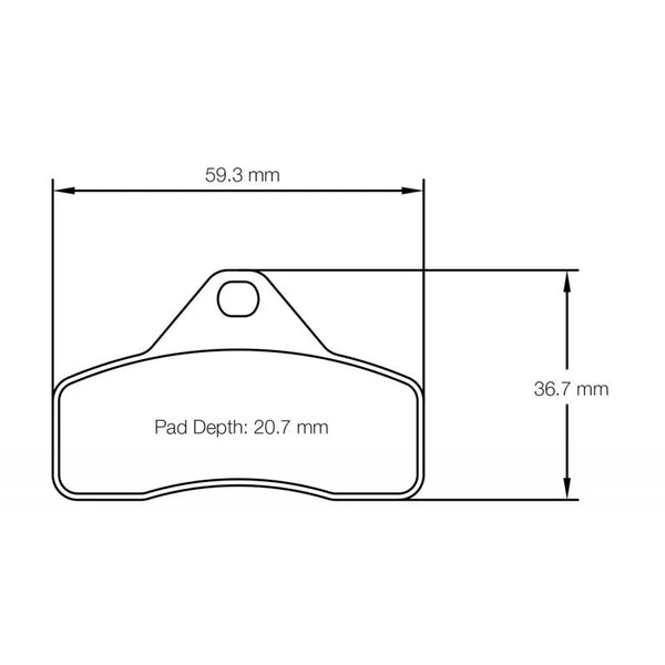 Pagid 5102 Front Racing Brake Pads for TONY KART DD2 / KZ Shifter