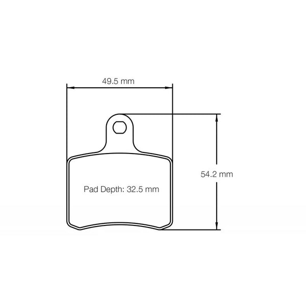 Pagid 5103 Rear Racing Brake Pads for TONY KART DD2 / KZ Shifter