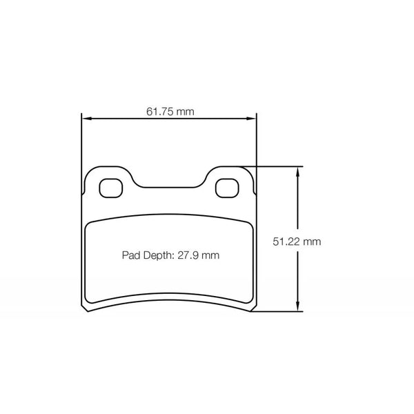 Pagid 5105 Rear Racing Brake Pads for PAROLIN DD2 / KZ Shifter, KART REPUBLIC DD2 / KZ Shifter