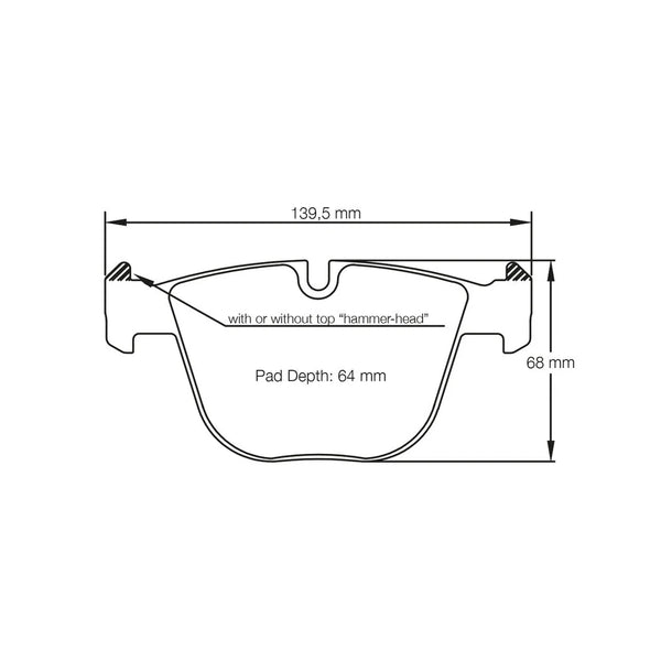 Pagid 8021 Rear Racing Brake Pads for BMW M3 (E90 / E92) / M5 (E60) / M6 (E63 / E64)