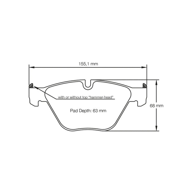 Pagid 8053 Front Racing Brake Pads for BMW 1M Coupe (E82) / M3 (E90/E92)