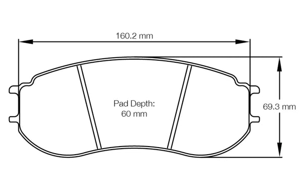 Pagid 8241 Front Racing Brake Pads for for