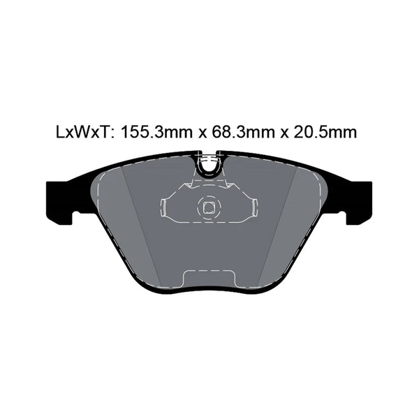 Pagid T8023SP2001 Street+ Front Brake Pads for BMW 1M Coupe (E82) / M3 (E90/E92) / 5 Series (E60)