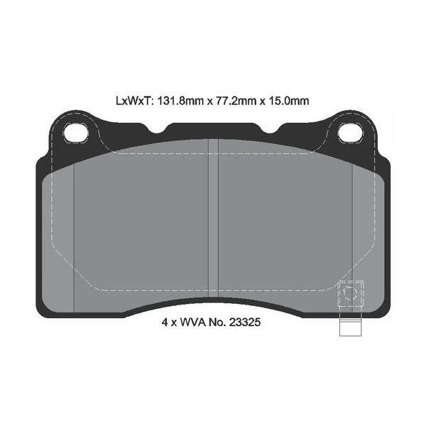Pagid T8026SP2001 Street+ Front Brake Pads for TESLA Model S / Model X