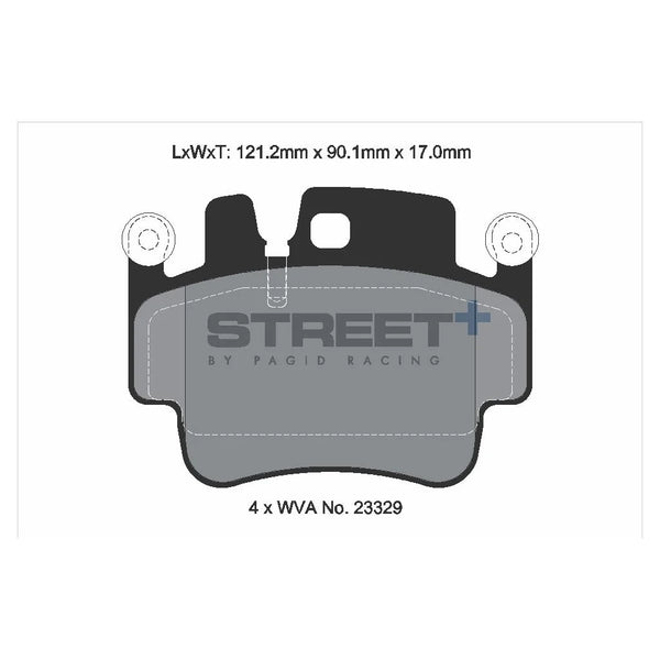 Pagid T8028SP2001 Street+ Brake Pads for PORSCHE 911 (996) / Boxter (986) / Spyder (987)