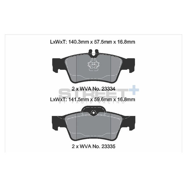 Pagid T8029SP2001 Street+ Rear Brake Pads