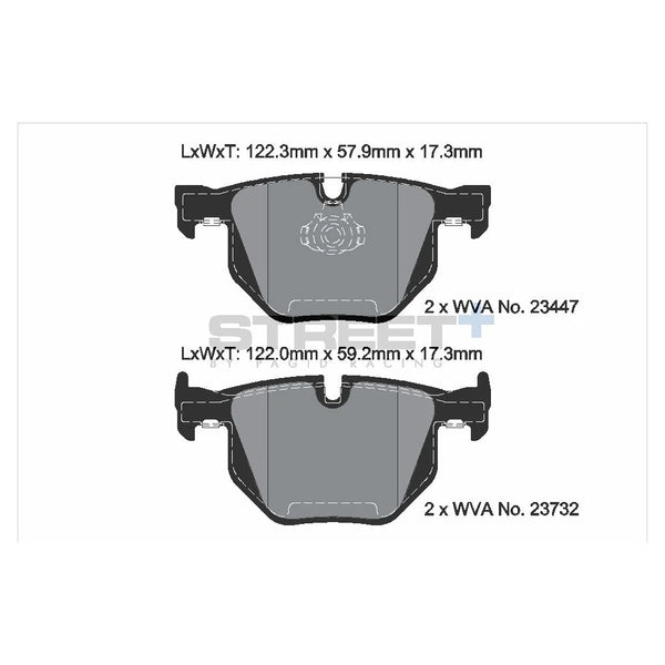 Pagid T8031SP2001 Street+ Rear Brake Pads for BMW X5 (E70, F15, F85) / X6 (E71, E72, F16, F86)