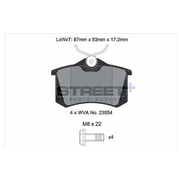 Pagid Street+ brake pads