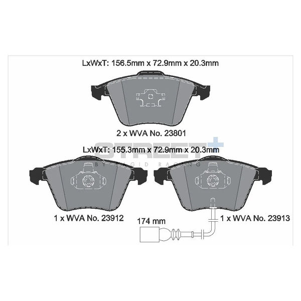 Pagid T8046SP2001 Street+ Front Brake Pads