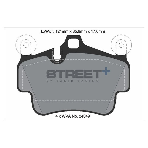 Pagid T8054SP2001 Street+ Front Brake Pads for PORSCHE 911 (997) / PORSCHE Cayman (987)