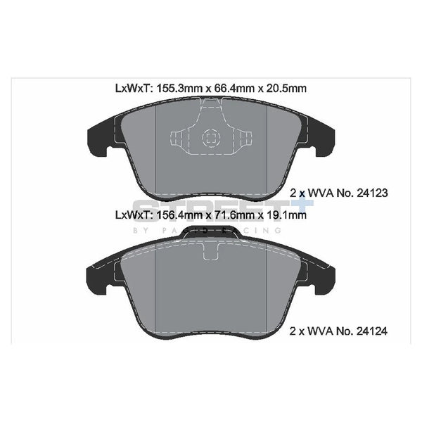 Pagid T8056SP2001 Street+ Front Brake Pads for FORD Mondeo IV / LAND ROVER Freelander 2