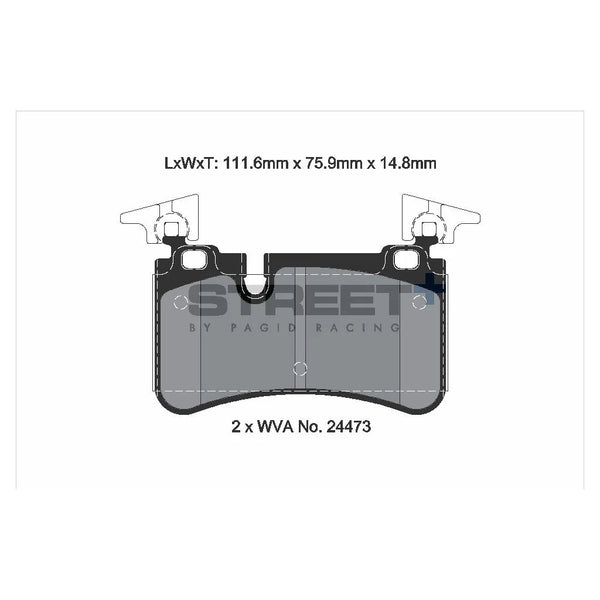 Pagid T8074SP2001 Street+ Rear Brake Pads for MERCEDES-BENZ CLK / E-Class (W211, S211) / SLK (R171)