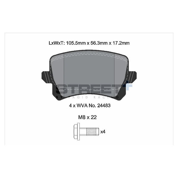 Pagid T8075SP2001 Street+ Rear Brake Pads for AUDI Q3 / HAVAL H6 / VW TIGUAN (5N_)