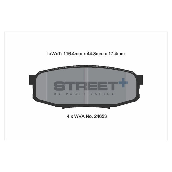 Pagid T8084SP2001 Street+ Rear Brake Pads for TOYOTA Land Cruiser 200 / Sequoia