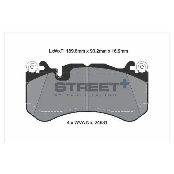Pagid T8086SP2001 Street+ Front Brake Pads for MERCEDES-BENZ AMG GT (C190) 2014