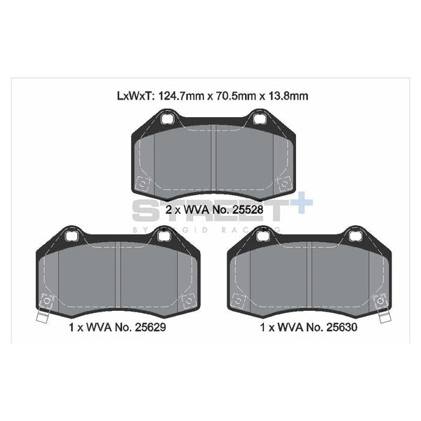 Pagid T8088SP2001 Street+ Front Brake Pads for FIAT 124 Spider / MAZDA MX-5 IV (ND)