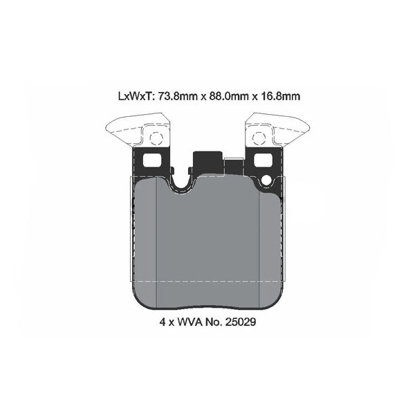 Pagid T8105SP2001 Street+ Rear Brake Pads for BMW M2 (F87) / M3 (F80) / M4 (F82)