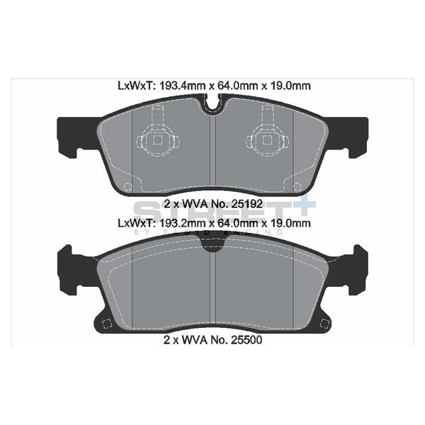 Pagid T8112SP2001 Street+ Front Brake Pads for MERCEDES-BENZ GL-Class (X166) / GLE (W166)
