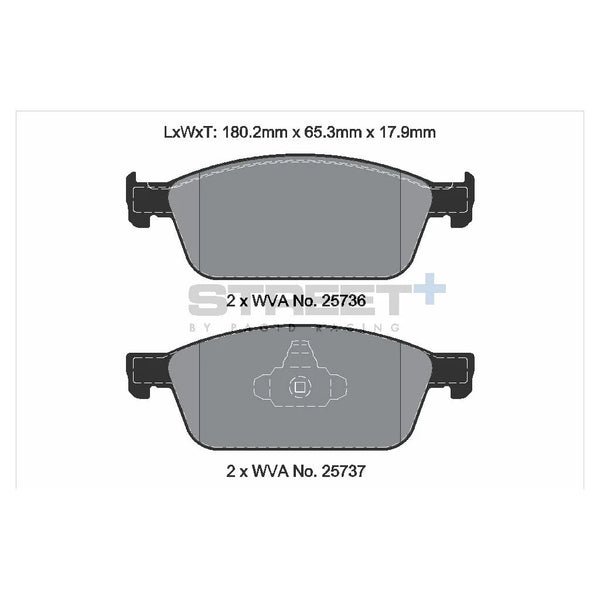 Pagid T8125SP2001 Street+ Front Brake Pads for FORD Focus III 2010-2018