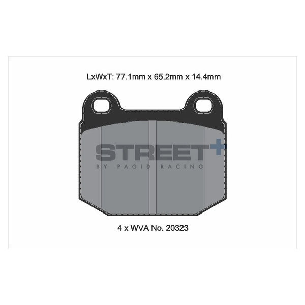 Pagid T8148SP2001 Street+ Front Brake Pads for LOTUS 2 Eleven 2007-2011