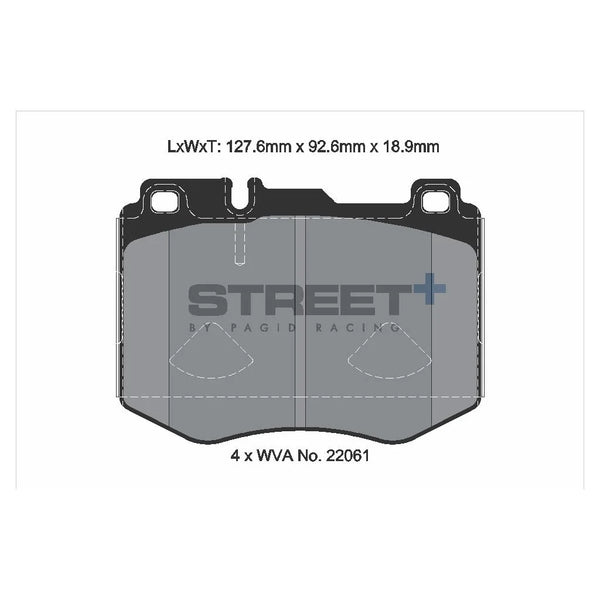 Pagid T8160SP2001 Street+ Front Brake Pads