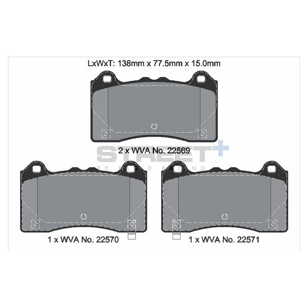 Pagid T8163SP2001 Street+ Front Brake Pads for FORD Focus III 2.3 RS AWD