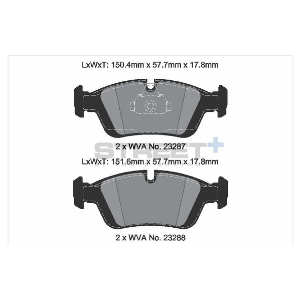 Pagid T8168SP2001 Street+ Front Brake Pads for BMW E36 / E46