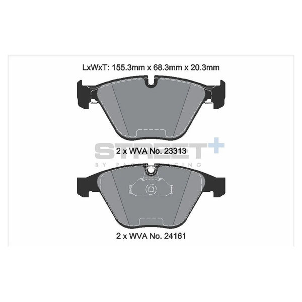 Pagid T8169SP2001 Street+ Front Brake Pads for BMW 3 (E9x) / X1 (E84) / Z4 Roadster (E89)